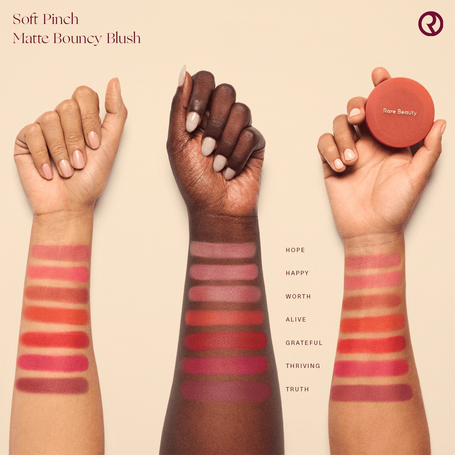 Rare Beauty Soft Pinch Matte Bouncy Blush - Krem Pudra Allık - stre