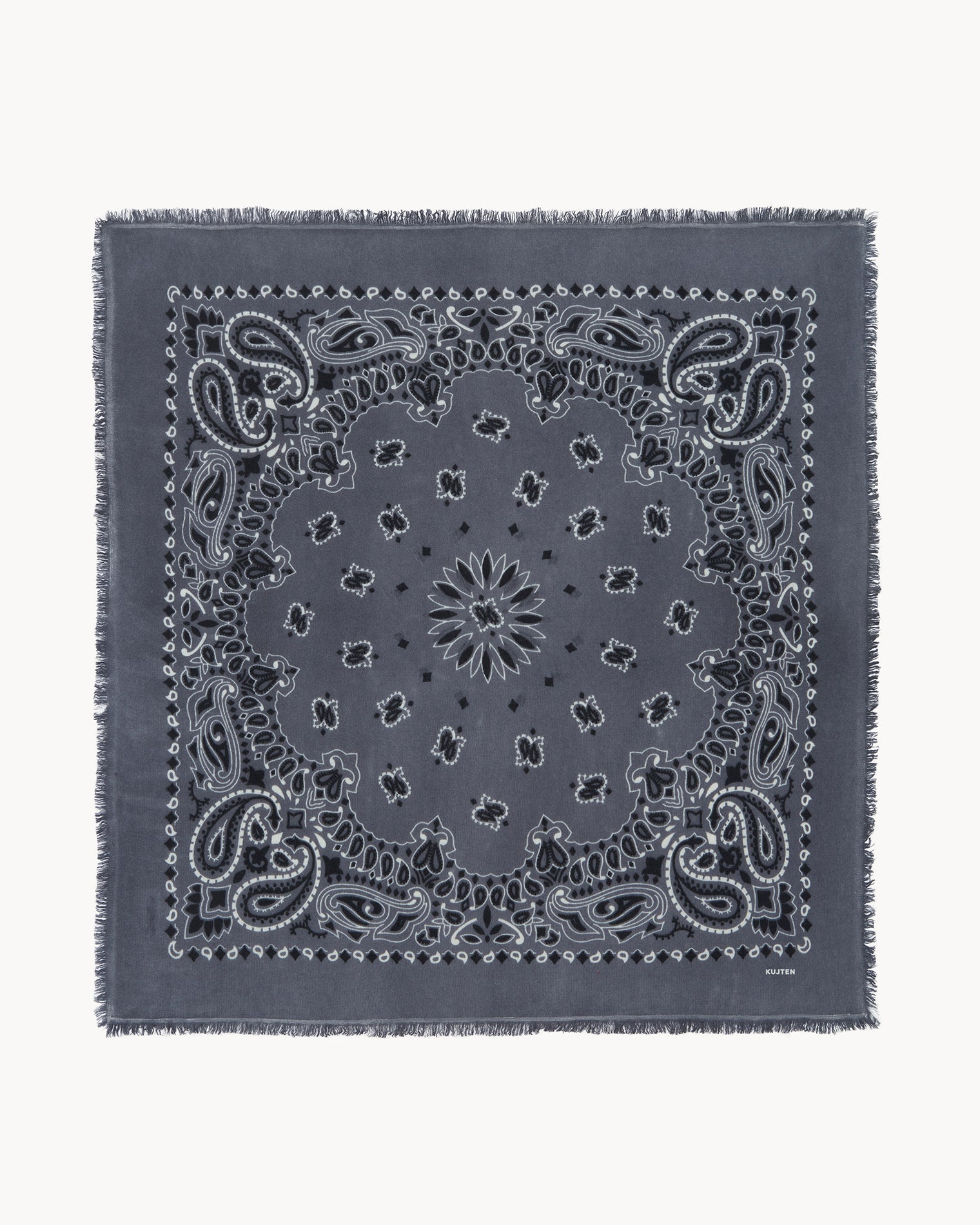 KUJTEN Large Bandana Hachiko Bico Flannel Gray - Bandana
