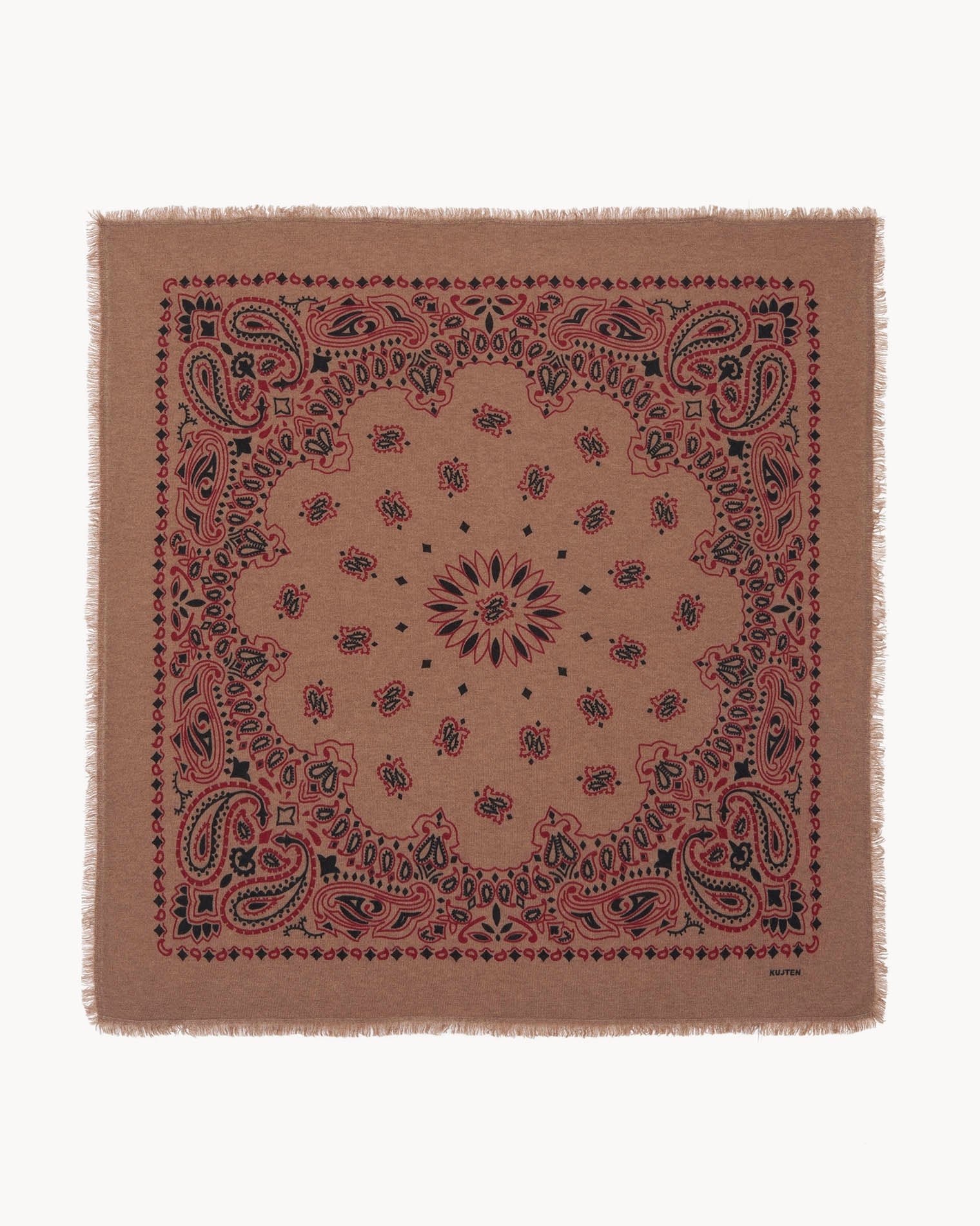 KUJTEN Large Bandana Hachiko Bico Camel Red - Bandana