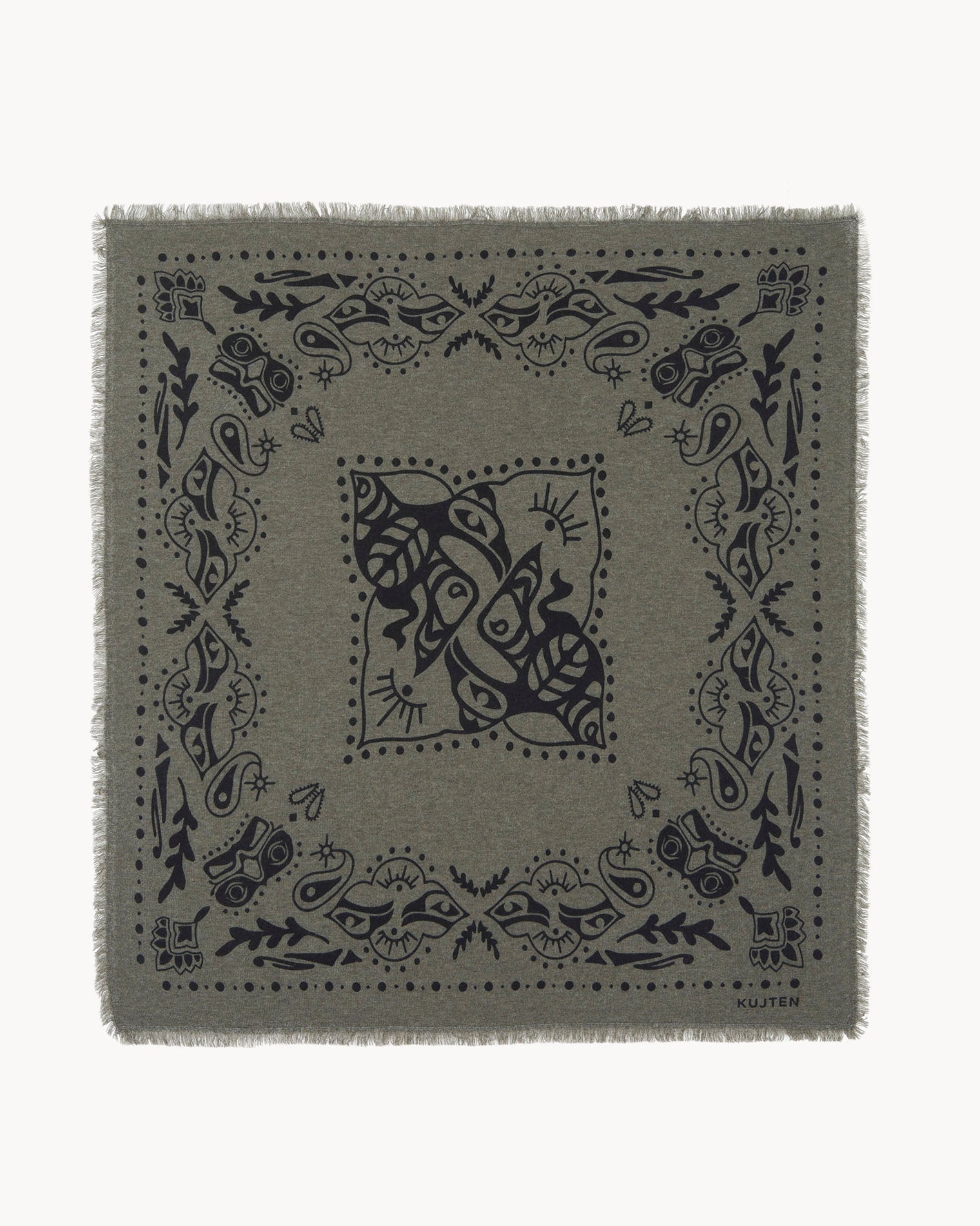 KUJTEN Large Bandana Hachiko Inuit Marl Khaki - Bandana