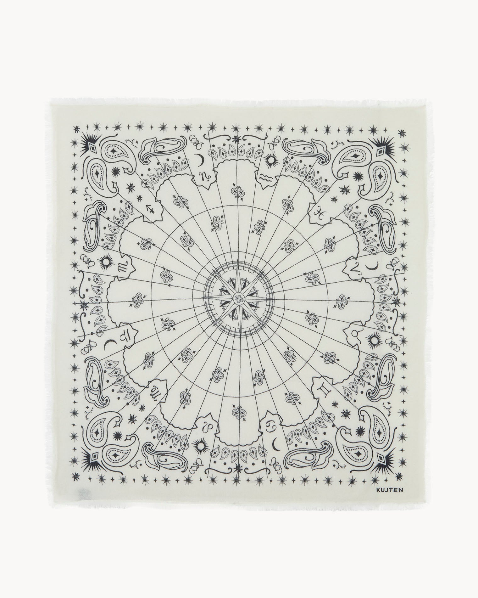 KUJTEN Extra Large Bandana Effy Astro White - Bandana