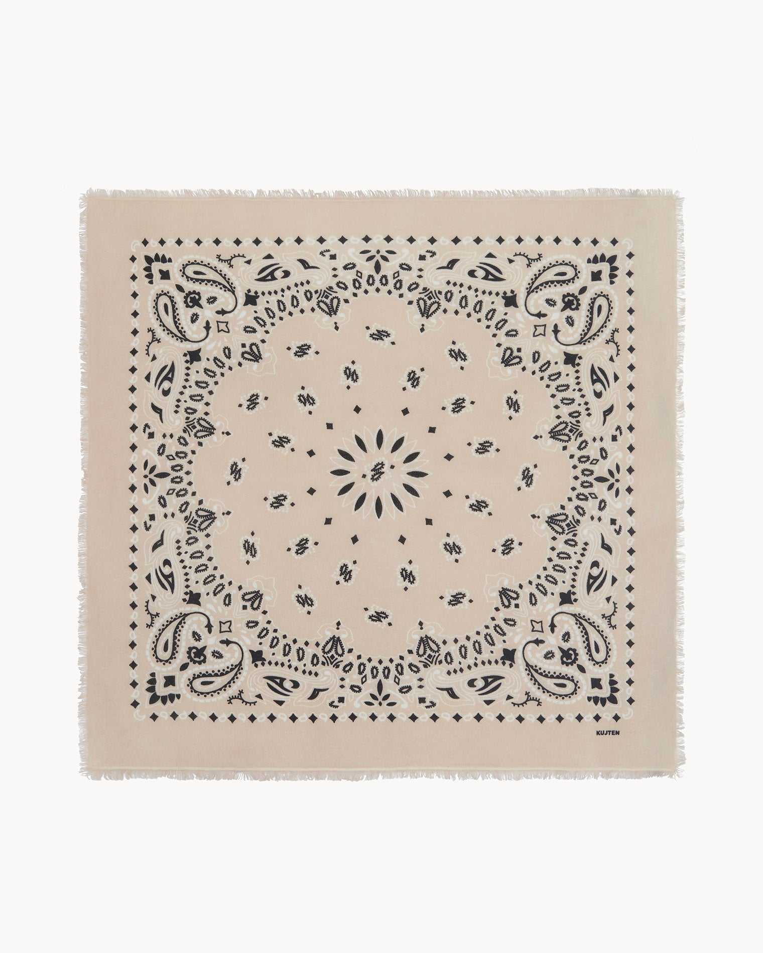 KUJTEN Large Bandana Hachiko Bico Organic White - Bandana
