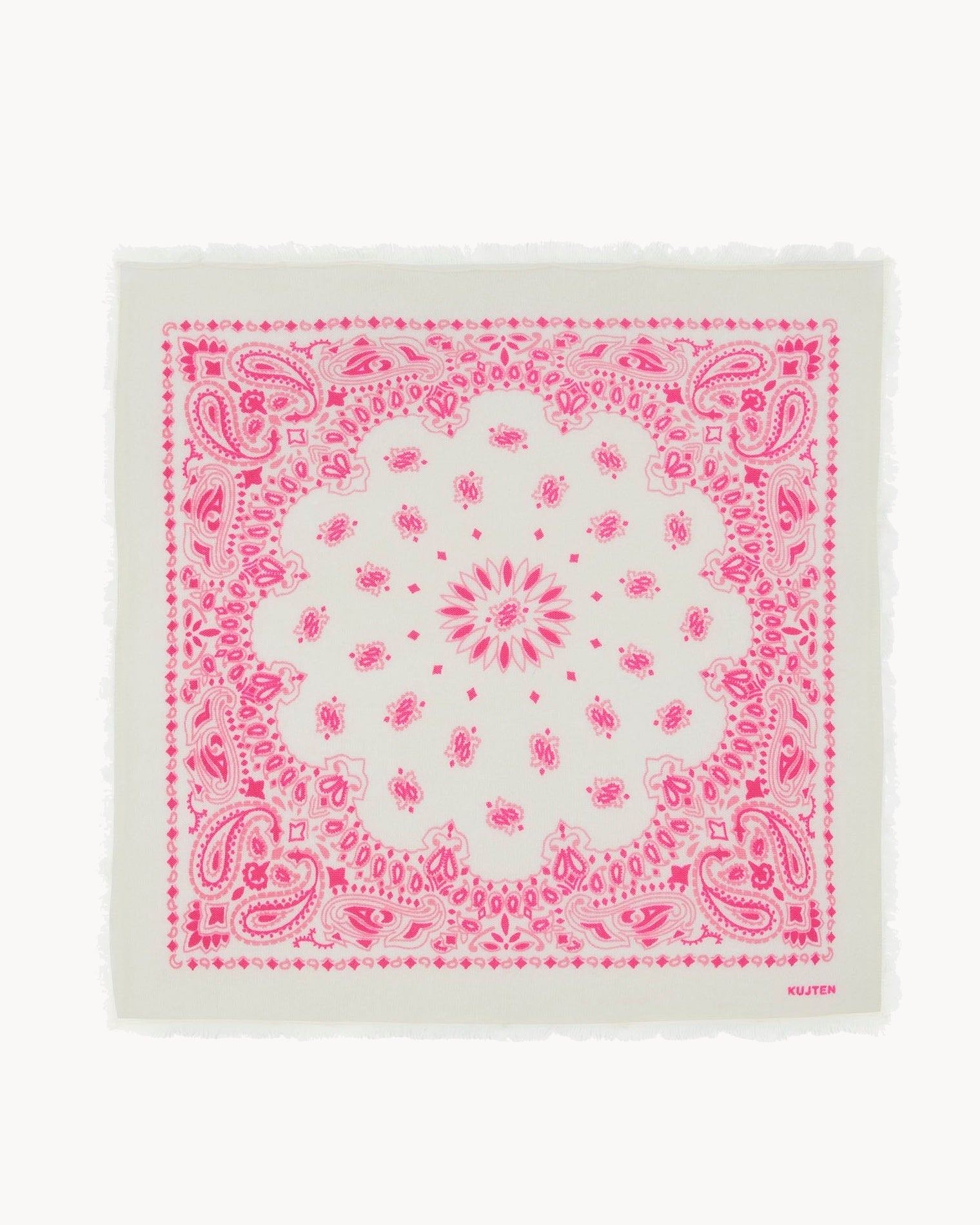 KUJTEN Large Bandana Hachiko Bico Rose White - Bandana