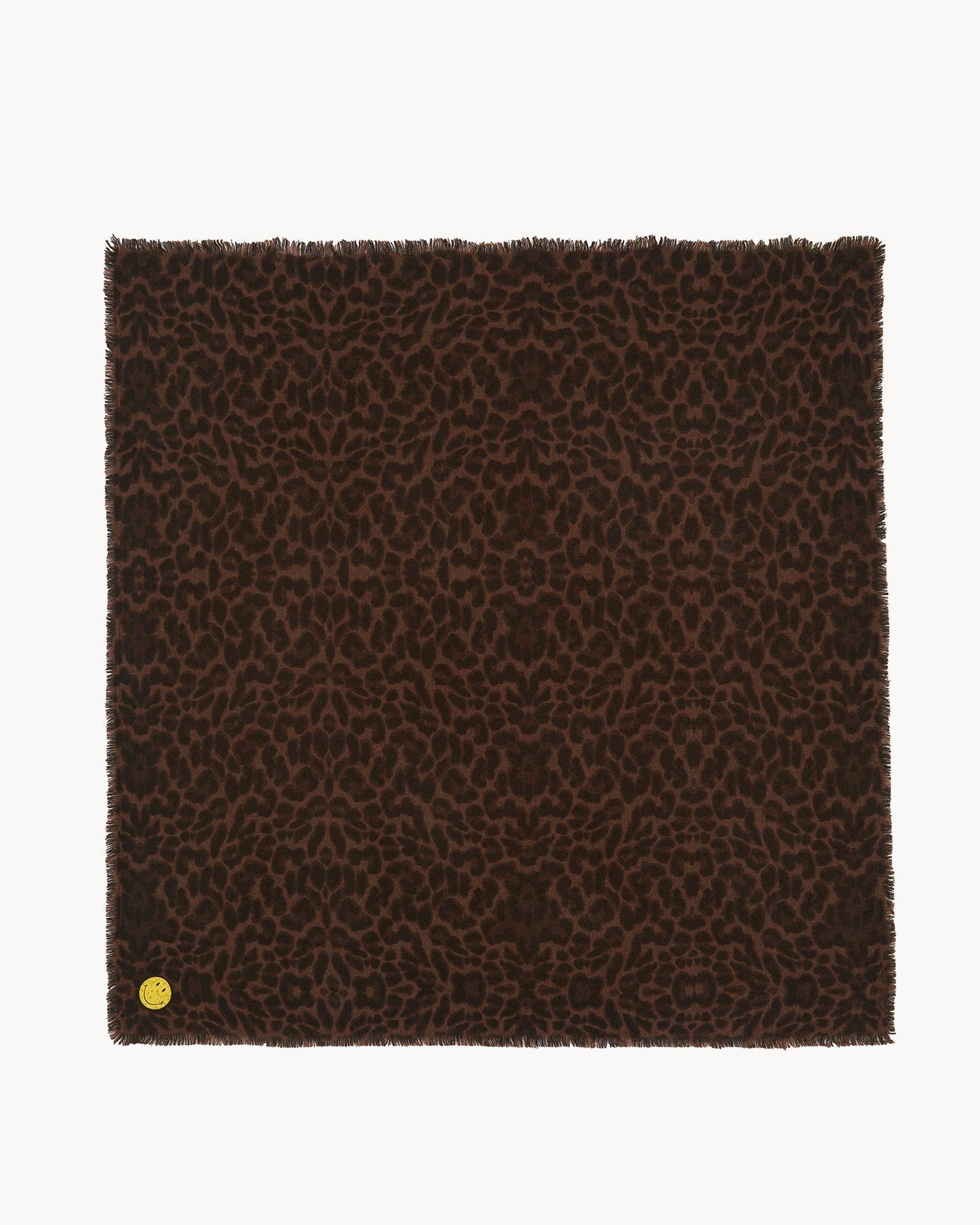 KUJTEN Large Bandana Hachiko Leo Smiley Leoprint Spicy Brown - Bandana