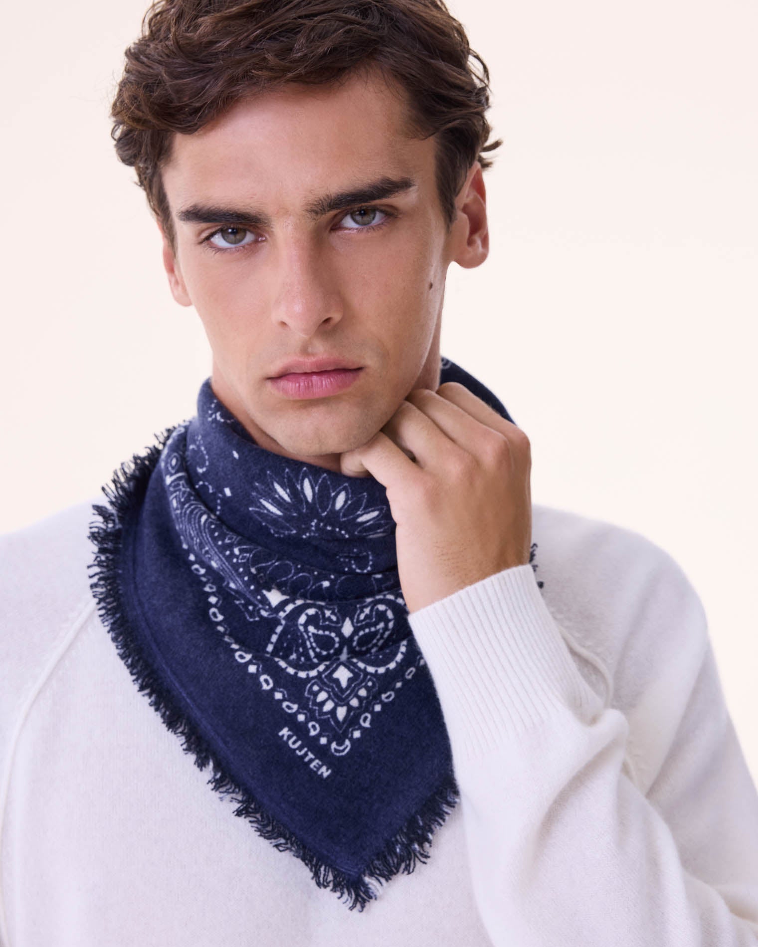 KUJTEN Small Bandana Hachi Dark Navy Blue - Bandana