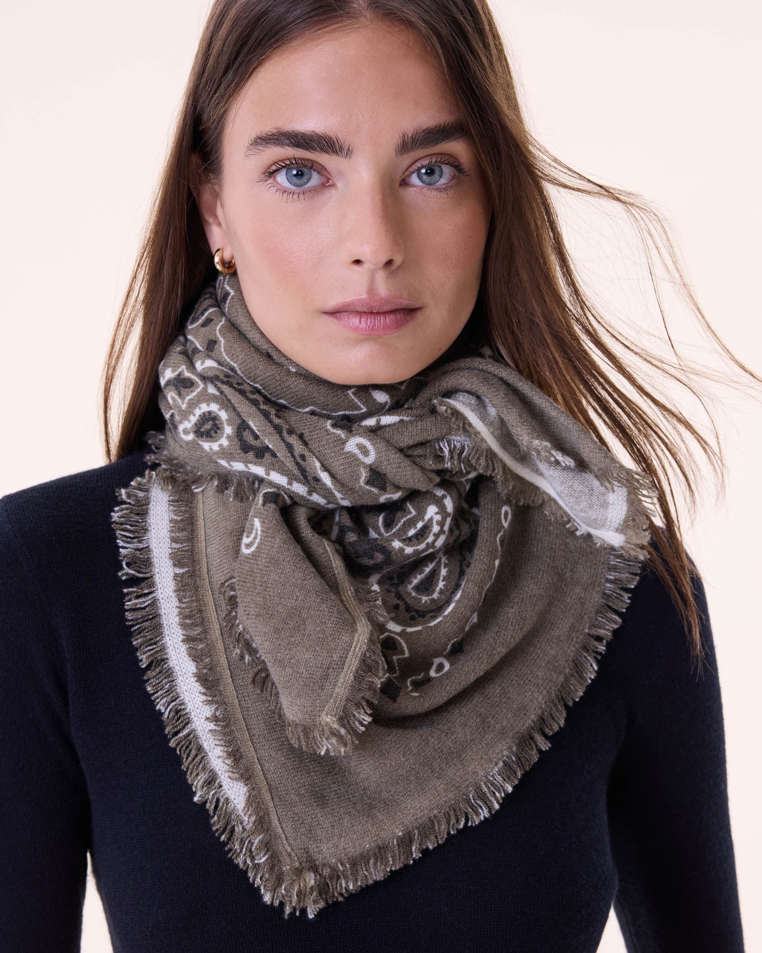 KUJTEN Large Bandana Hachiko Bico Marl Khaki - Bandana