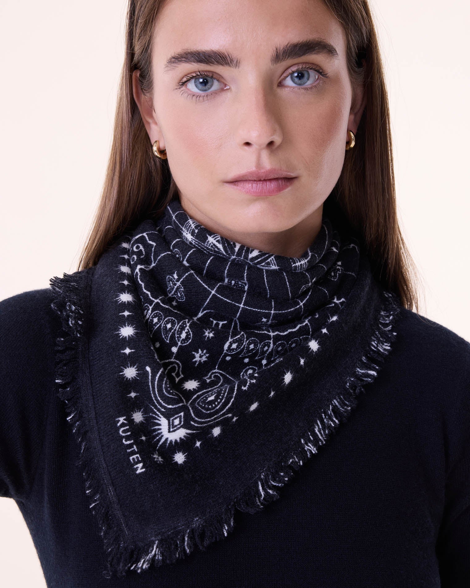 KUJTEN Small Bandana Hachi Astro Black - Bandana