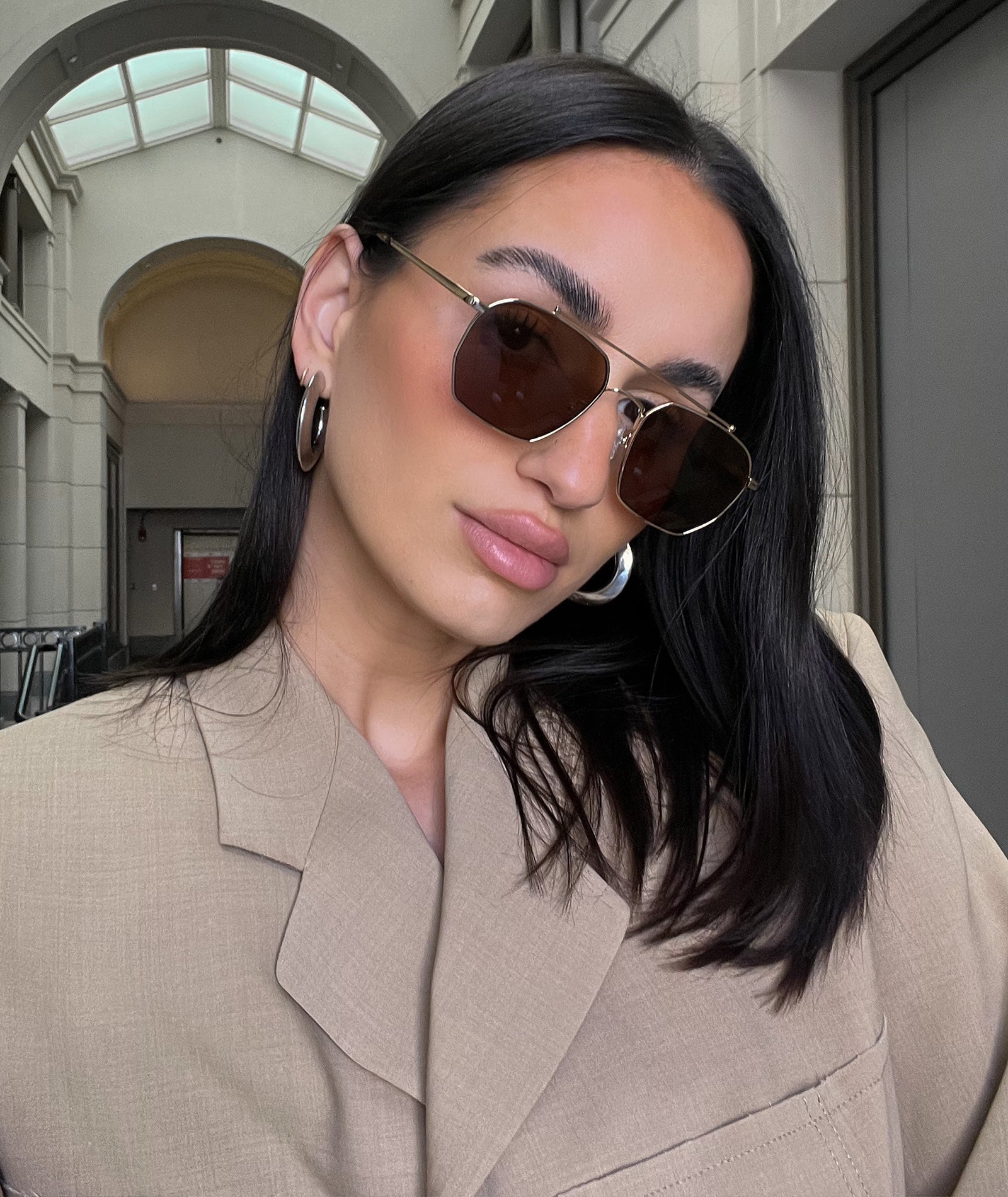 VEHLA Bowie - Gold/Choc - Gözlük