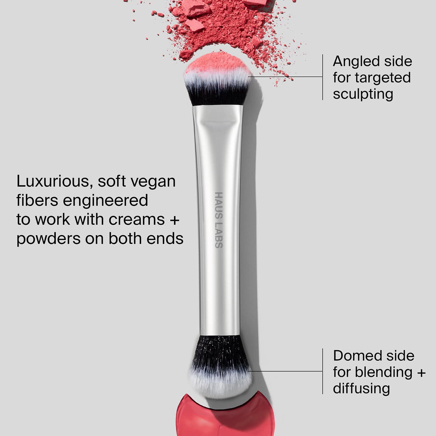 Haus Labs Dual-Ended Multi-Purpose Brush - Çok Amaçlı Fırça - stre