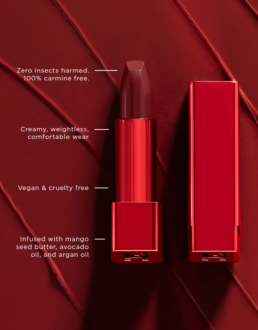 Hourglass Unlocked Satin Crème Lipstick Red - Ruj - stre